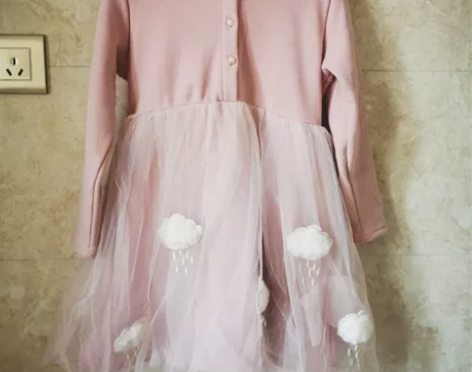 Momo journal女童云朵加绒裙13...