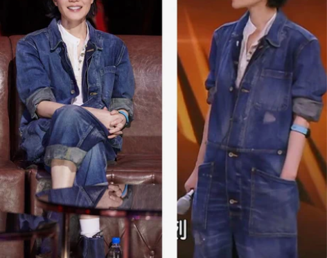 连体裤 连体裤长裤王菲明星同款连体牛仔套装...