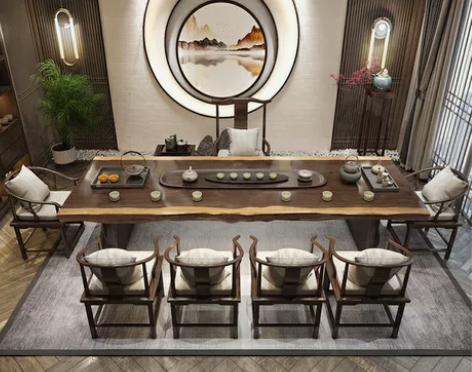 实木茶桌小型家用新中式客厅接待酒店办公室茶...