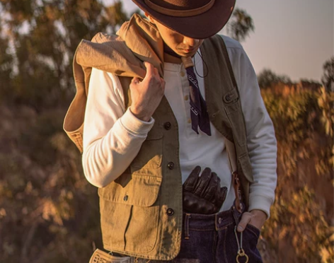 复古休闲百搭驼色皮带秋冬西部牛仔帽大沿遮阳...