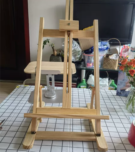 画架美术生专用画板支架式折叠三角油画架木制...
