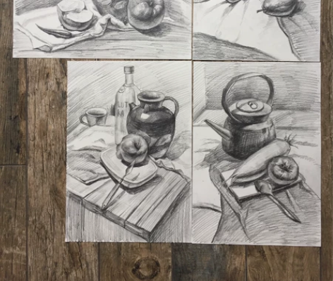 素描静物素描几何体素描风景场景素描人物素描...