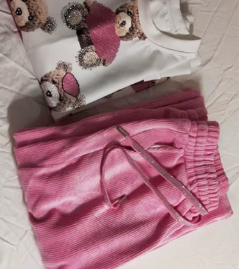 加绒阔腿裤，L码，裤长105，95新，送一...