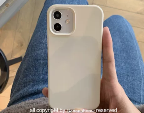 香蕉树研究所 古董白液态硅胶ins手机壳苹...