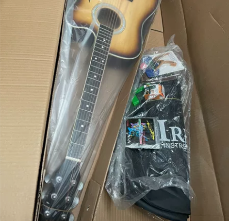 全新IRIN 41寸民谣吉他 云杉面板带花...