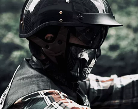 LVCOOL碳纤维复古半盔哈雷美式头盔3C...