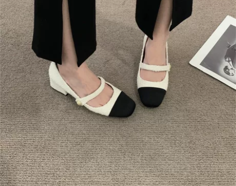 法式小香风单鞋晚风复古配裙子玛丽珍鞋202...