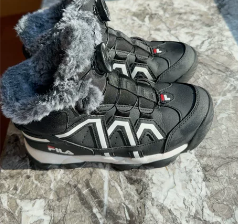 斐乐Fila冬款棉鞋加绒 33码 九成新 ...