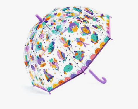 全新正品包邮Djeco 儿童透明插画雨伞小...