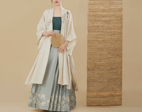 织造司原创玉兰吱宋制全套长干寺棉麻汉服女