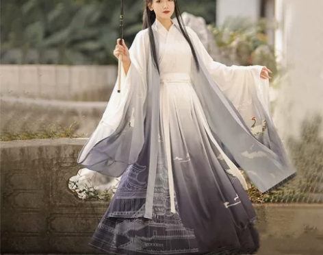 恋霜  汉服 墨紫色【包邮】 全新仅拆封 ...