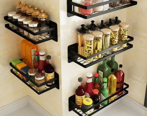 俞唐不锈钢厨房置物架调料调味多功能壁挂式免...