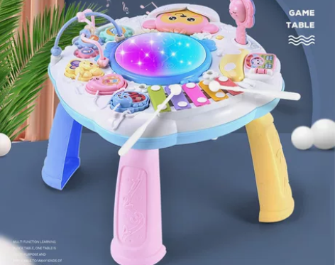 双语学习桌儿童多功能早教游戏桌益智婴儿玩 ...
