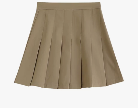 阿一  短款/中长款 百褶裙女高腰显瘦春秋...