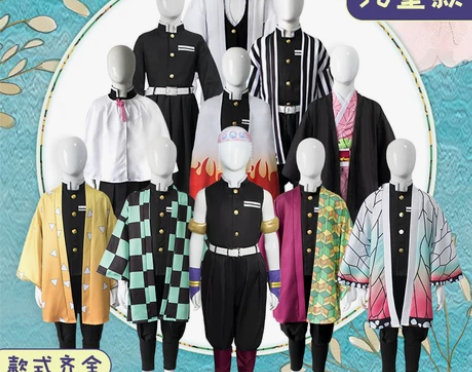 儿童鬼灭之刃cosplay服装弥豆子我妻善...