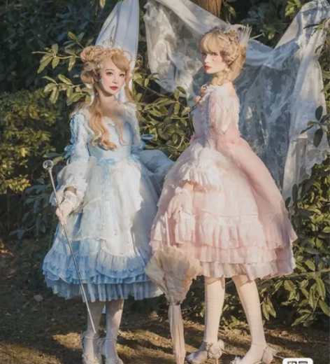 破碎星球春茶会Lolita 蓝色款的m码 ...