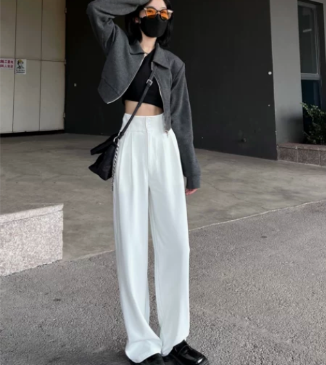 早春新款设计感双扣显瘦显高慵懒垂感百搭休闲...