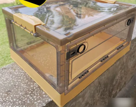 超市关门清折叠收纳箱书本收纳箱家用透明塑料...