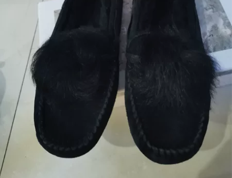 接吻猫 毛绒单鞋 37码 专柜购买全...