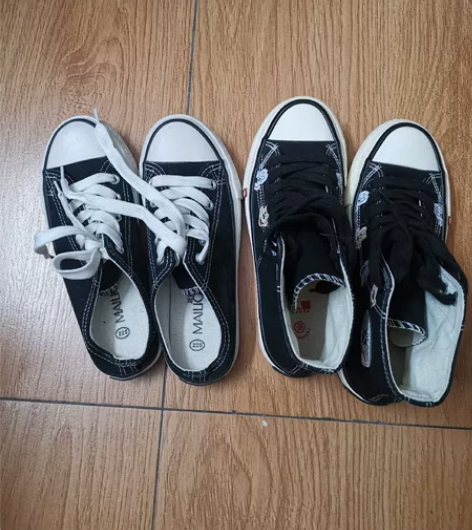 闲置鞋类帆布鞋，几乎全新 半拖帆布鞋35码...