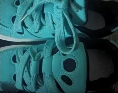 湖蓝色复古帆布面包鞋女秋季高颜值校园风百搭...