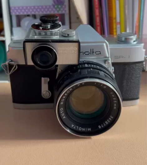 美能达SR1胶卷片单反55 1.8金属镜头...