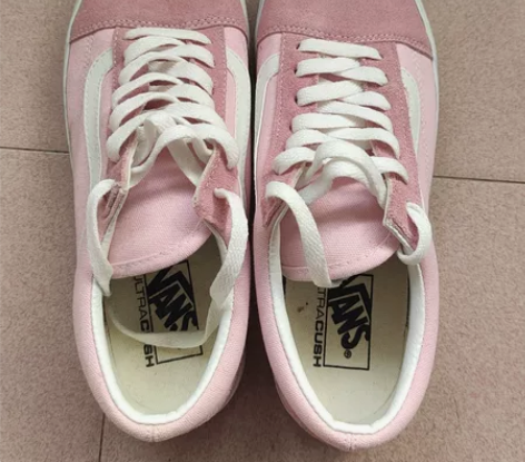 【闲置】vans经典款粉色板鞋，39码，内...