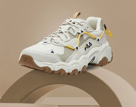 FILA斐乐猫爪1代秋冬款老爹鞋女厚底网面休闲运动鞋