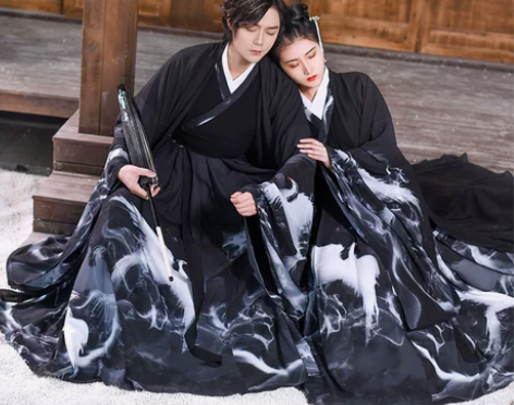 如梦霓裳汉服——重明 水墨印花六米摆  原...