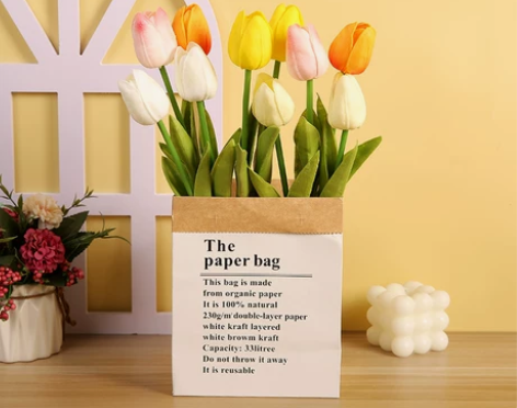 ins郁金香仿真花假花插花摆件客厅餐桌干花...