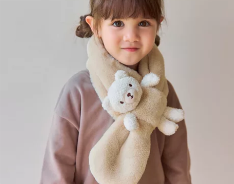 2022尼多熊儿童围巾男女宝宝可爱玩毛绒偶...