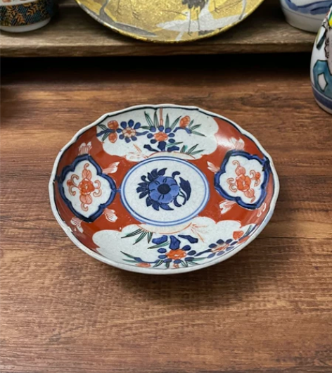 日本回流瓷器大正时期老柴烧收藏年代品老赤绘...
