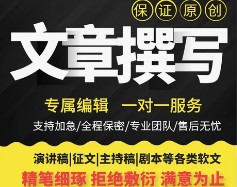 文章代写撰写演讲稿情书读后感软文征文剧本创...