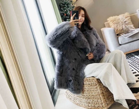 付智恩进口贵族图斯卡纳chic皮毛一体外套...