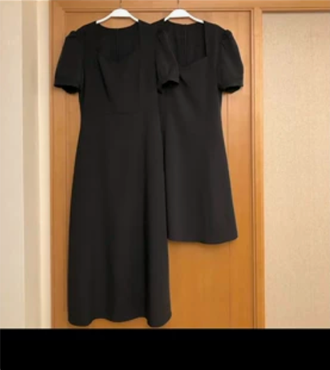 全新长款黑色方领裙M码 全新带标 张阿星家...