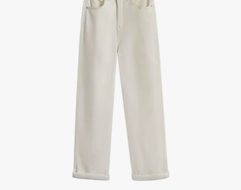 直筒牛仔裤女2021春秋季新款高腰宽松显瘦...