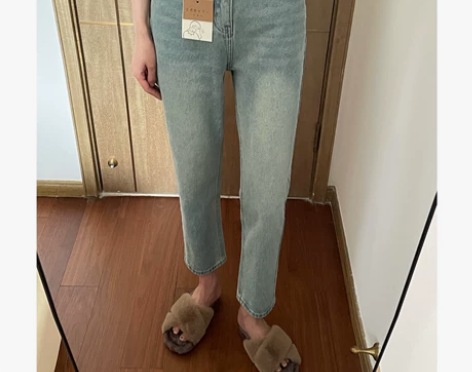 牛仔裤 牛仔裤小个子直筒女春夏装2022年...