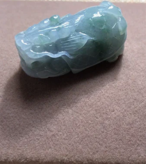 翡翠A货玉石玉雕文玩 冰糯种 龙头龟 龙龟...