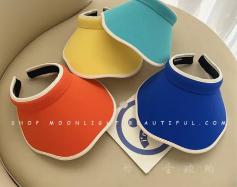 遮阳帽 遮阳帽防晒帽日本波浪大檐空顶帽防晒...