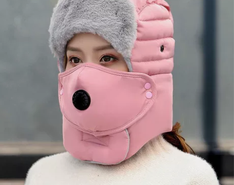 帽子女冬天骑电动车防风防寒雷锋帽男加厚保暖...