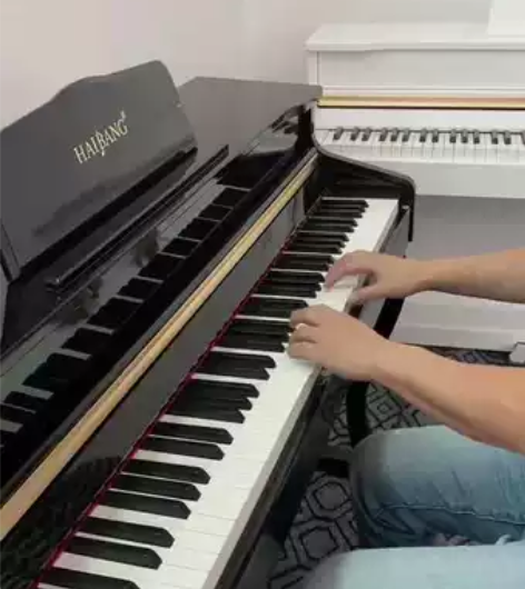 海邦电钢琴这是最高配置带蓝牙亮灯跟弹，这钢...