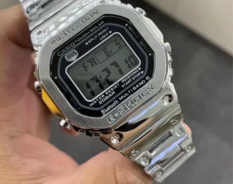 卡西欧方块钢带 35周年方块钢带表，经典G...