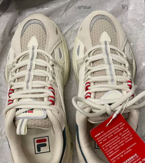 FILA 斐乐鱼刺老爹鞋女鞋厚底增高休闲鞋...