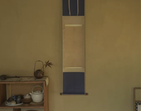 是名一鹿 | 原创空白日式茶挂书法挂轴手写...