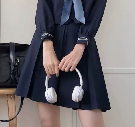 【可换】怪兽JK制服裙海屿中原创长袖水手服...