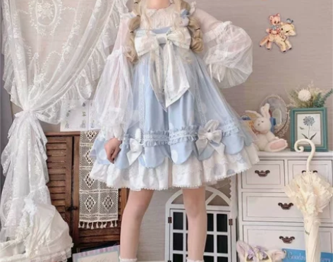 Lolita蓝色JSK连衣裙洛丽塔日常裙