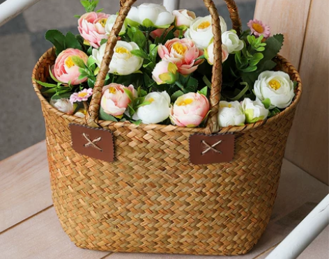 【狂欢价】Kens小号购物篮 草编文艺范装...