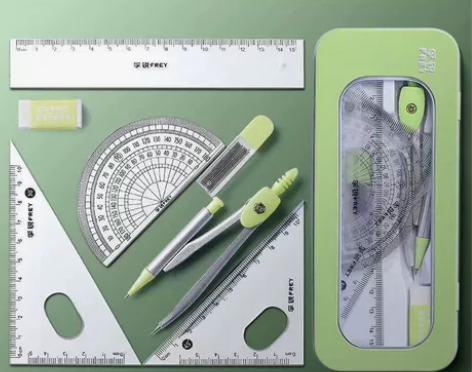 套装圆规套尺小学生三角板文具七件套考试直尺...