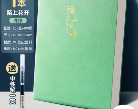 【闲置随送】A4超厚400页软皮笔记本会议...