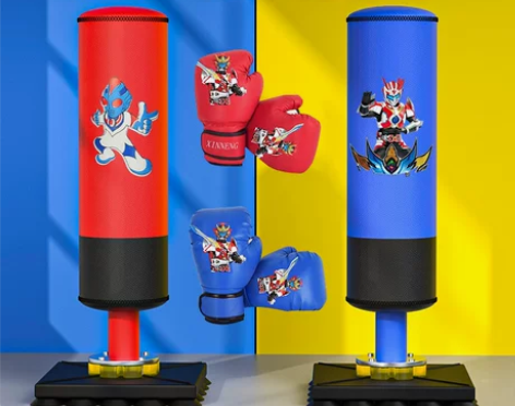 儿童拳击沙袋立式训练器材沙包手套跆拳道不倒...